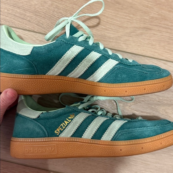 adidas Shoes - Adidas Spezial Green Suede Sneakers with Gum Sole